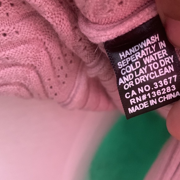 ORANGE FASHION VILLAGE WOMAN’S STRETCHY SWEATER SIZE S PINK NWOT - Picture 7 of 8